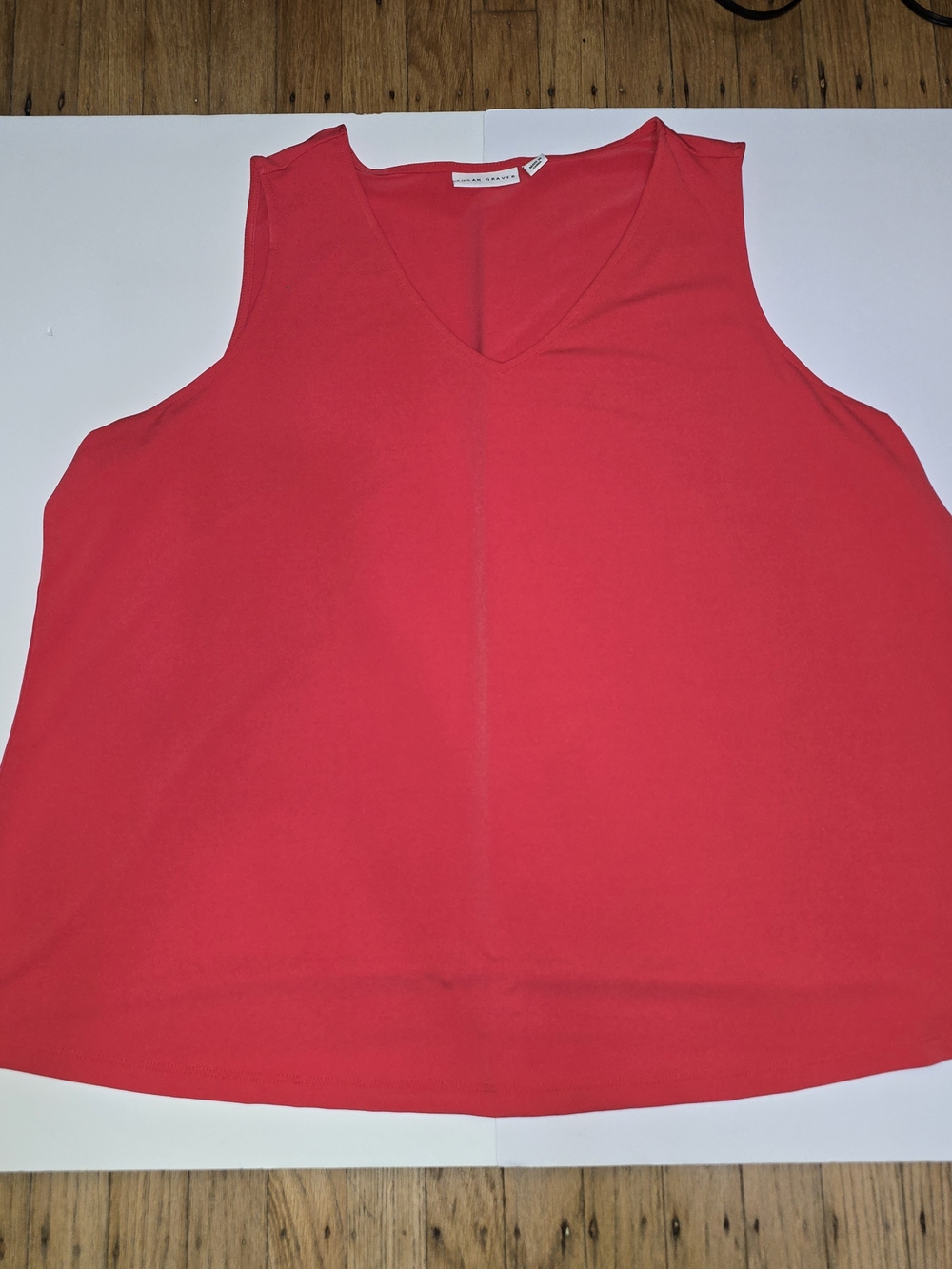 Susan Graver Pink V-Neck Sleeveless Women's Top